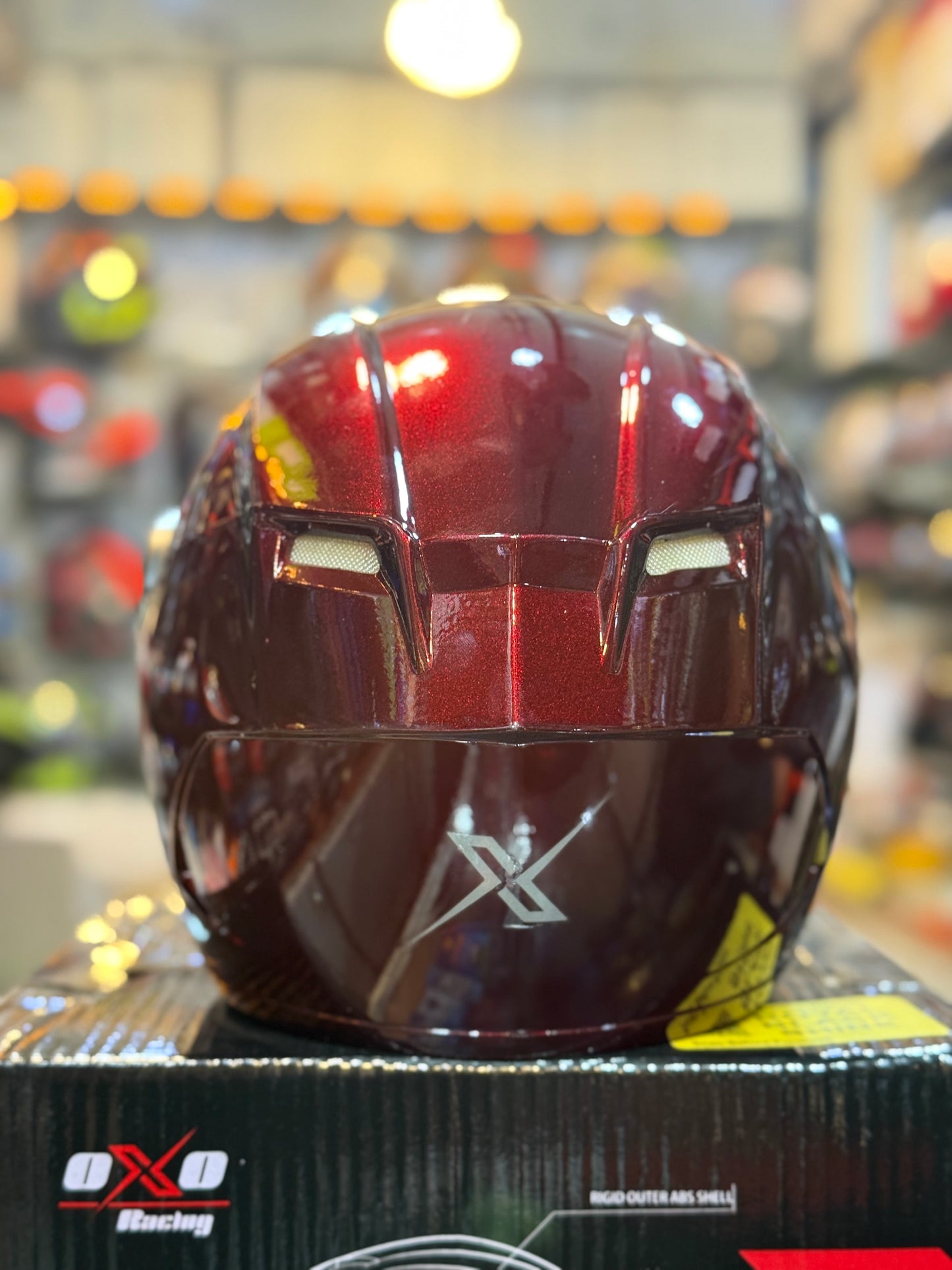 Oxo  Full face Helmet large size top quality unbreakable & Non reflection PC visor