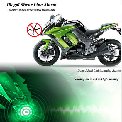 Motorcycle Two 2 Way Security Alarm System Anti-theft Remote Control Waterproof Kit with Vibration Remote