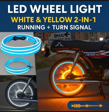 Premium Universal Hub Strip Light for Bikes & Cars | Multi-Color Flexible LED Strip | Stylish Rim Hub Light for 70cc, 125cc & Heavy Bikes | Waterproof & Long