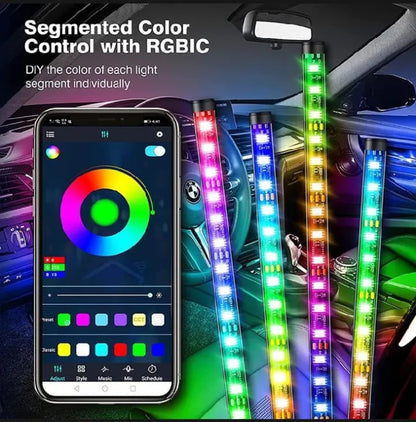 RGB BLUETOOTH FLASHER  NEON STRIP LIGHTS FOR BIKE & CAR