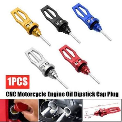 1×Motorcycle Engine Oil Dipstick Filler Cap CNC  Screw Cover Oil Cover