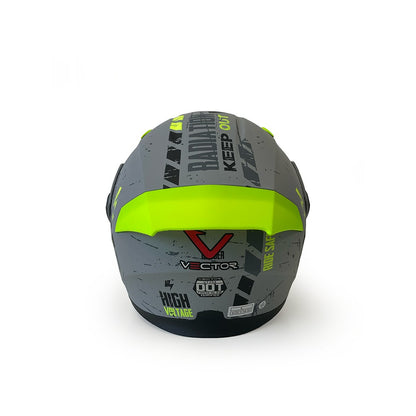 Vector 254 Prime Matt Black Grey with Polarise Visor  DOT certified Helmet Modular helmet