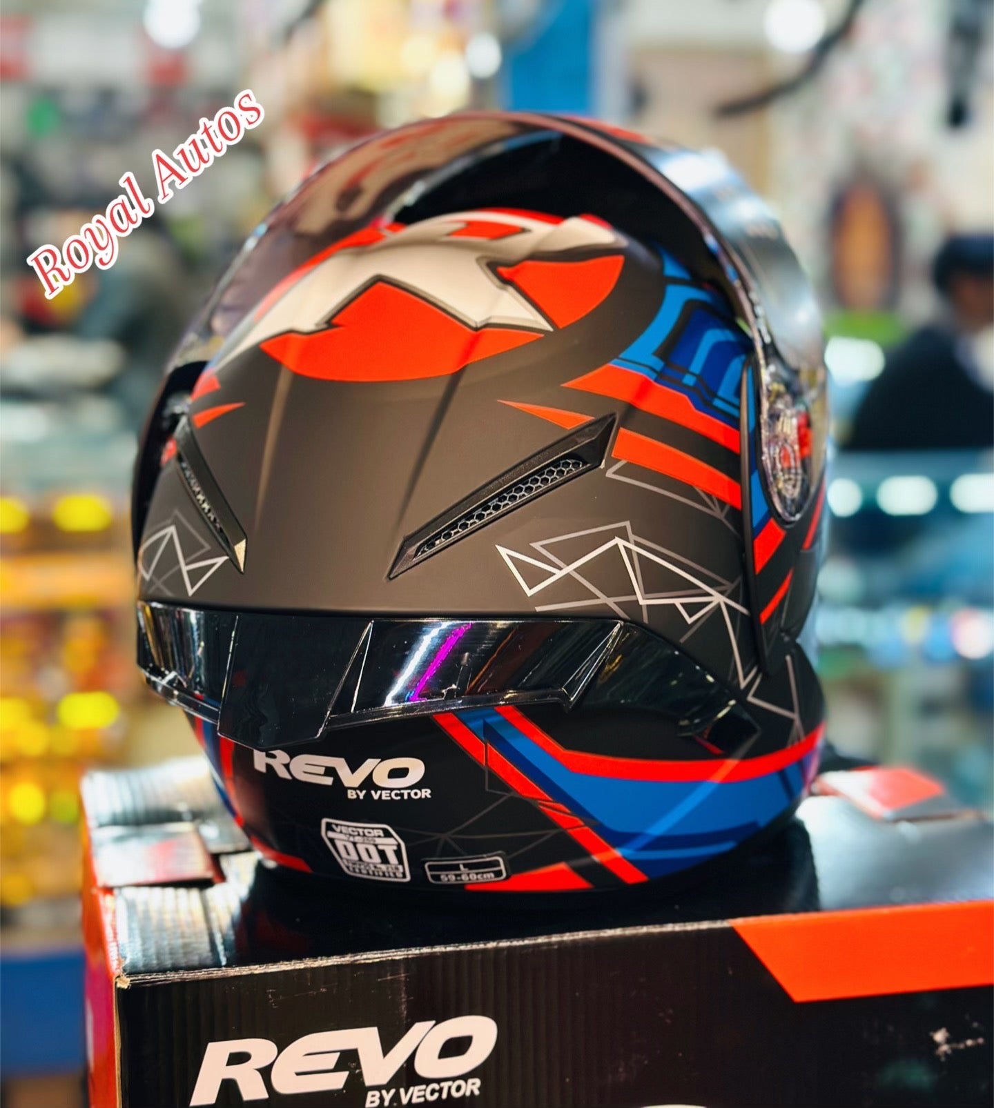 Revo VT 259 DOT  certified washable padding Duel visor