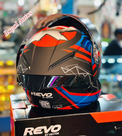Revo VT 259 DOT  certified washable padding Duel visor