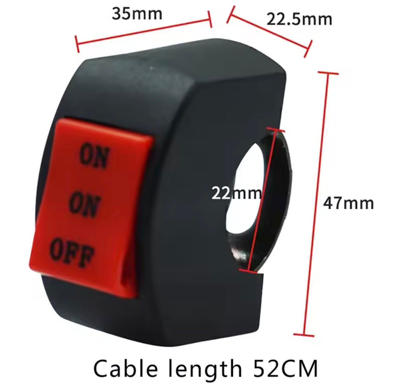LED Headlight Switches Far Near Three Line Motorcycle Handlebar Switch Button Driving Light Switch Motorbike Switch Button