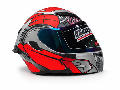 SuperAir 902 Titus Matt Black in multi visor Helmet smart shape with Spoiler DOT certified Helmet SP902