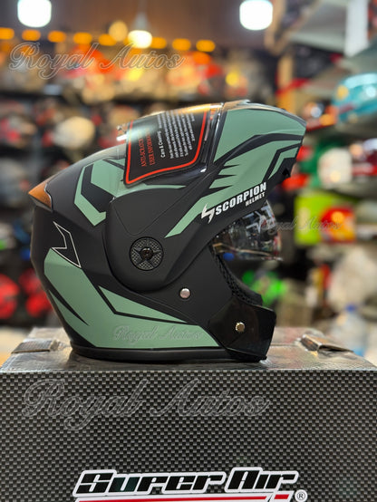 Nice Flip up helmet Duel visor washable Padds nonreflection visor
