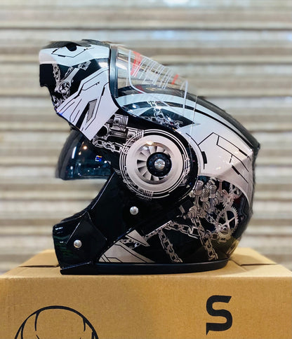 SuperAir 250 Flip up helmet Duel visor washable Padds nonreflection visor