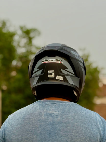 Superair 918 Pro Grey DOT Certified Flip-Up Motorcycle Helmet – Dual Visor | Polarized Visor | Sports Helmet