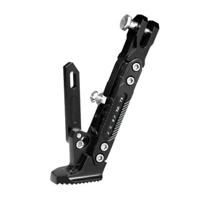 Universal Adjustable Aluminum Alloy Motorcycle Foot Side Support Stand Black