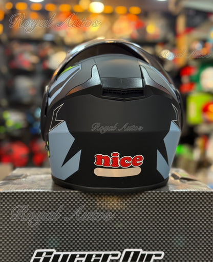 Nice Flip up helmet Duel visor washable Padds nonreflection visor
