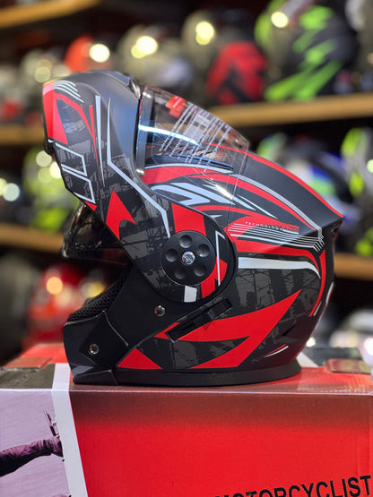 Ozone Flip up Helmet Duel Vios & washable padding unbreakable
