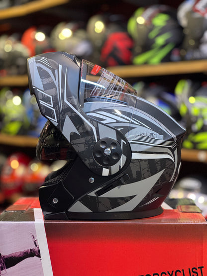 Ozone Flip up Helmet Duel Vios & washable padding unbreakable