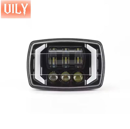 1Pcs 4" Square LED Headlamp for Motorcycle Refitting Headlamp Angel Eye Cart Car Work Lamp Motorcycle Light Assembly Waterproof