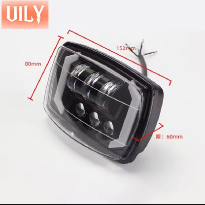 1Pcs 4" Square LED Headlamp for Motorcycle Refitting Headlamp Angel Eye Cart Car Work Lamp Motorcycle Light Assembly Waterproof