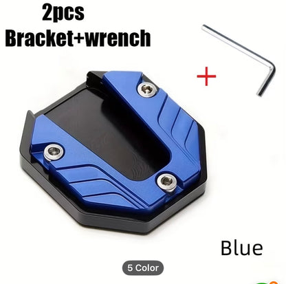 Aluminum Alloy Motorcycle Bike side stand Extender Foot Side Stand Extension Foot Pad Support Plate Motorbike Accessories