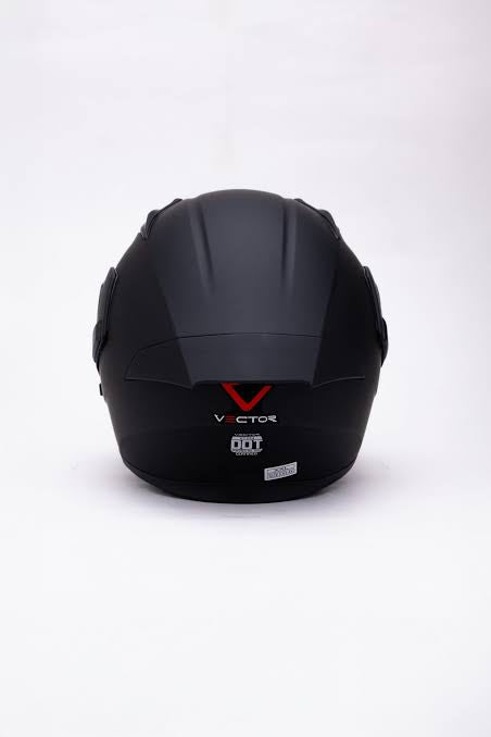 Vector knight 254 Prime Matt Black  with Polarise Visor  DOT certified Helmet Modular helmet