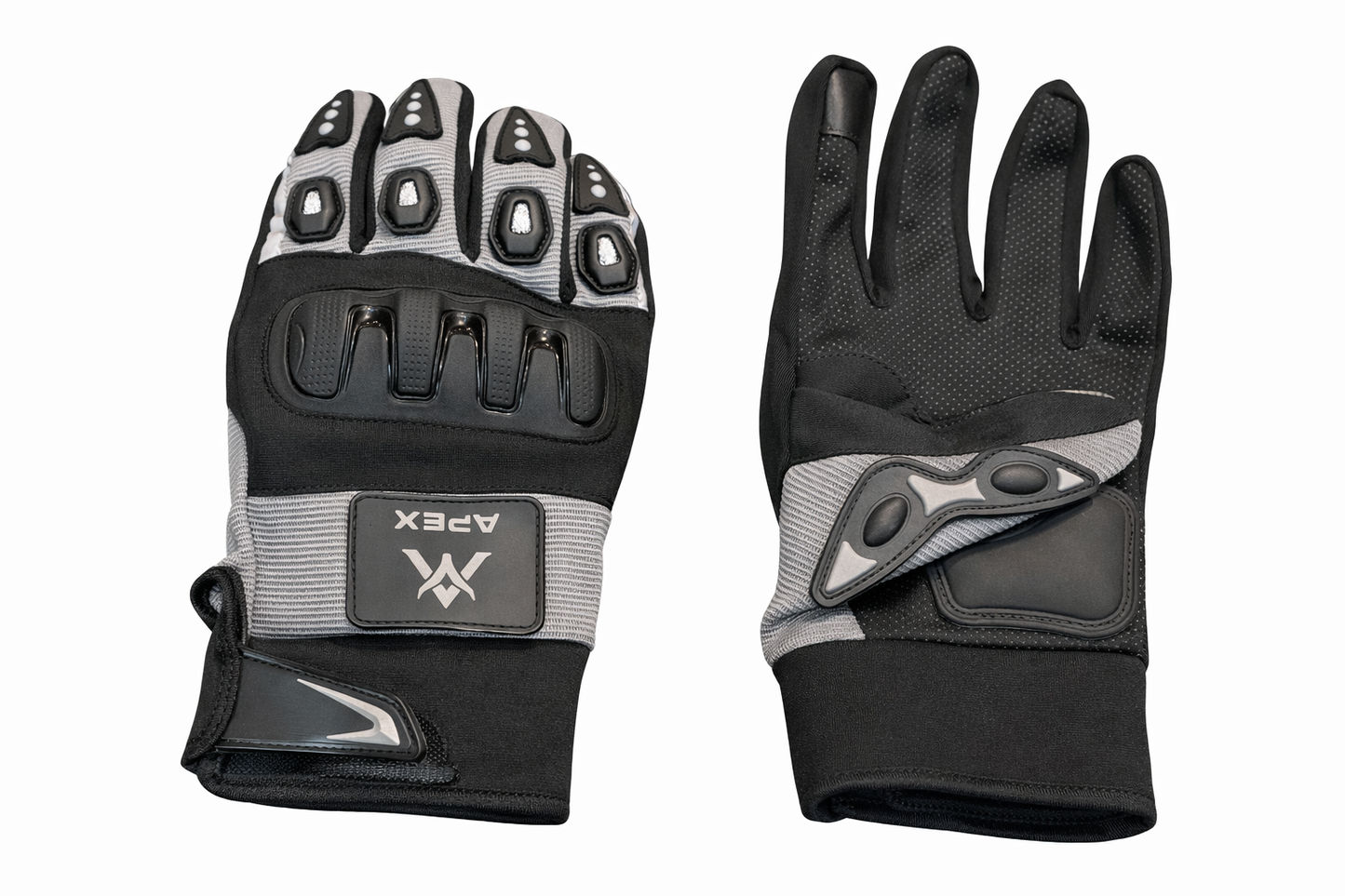 Apex Safety Gloves Strong Grip , Touch mobile sensor ,  2 Reflector glow in night & washable