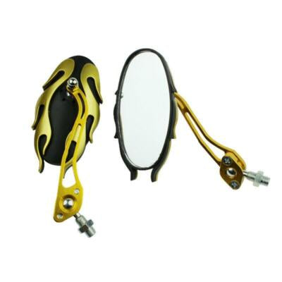 UNIVERSAL MOTORCYCLE REARVIEW MIRRORS REAR VIEW MIRROR 8MM 10MM GENERIC