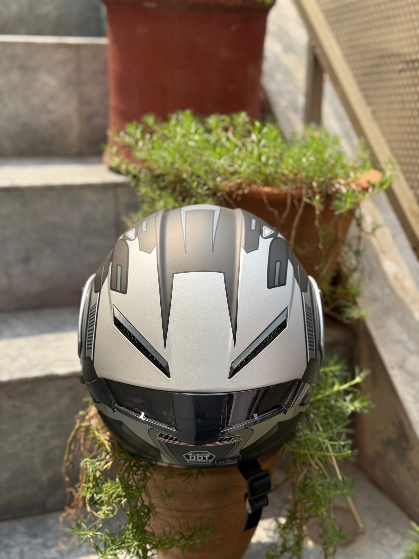 SuperAir 902 Titus Matt Black in multi visor Helmet smart shape with Spoiler DOT certified Helmet SP902