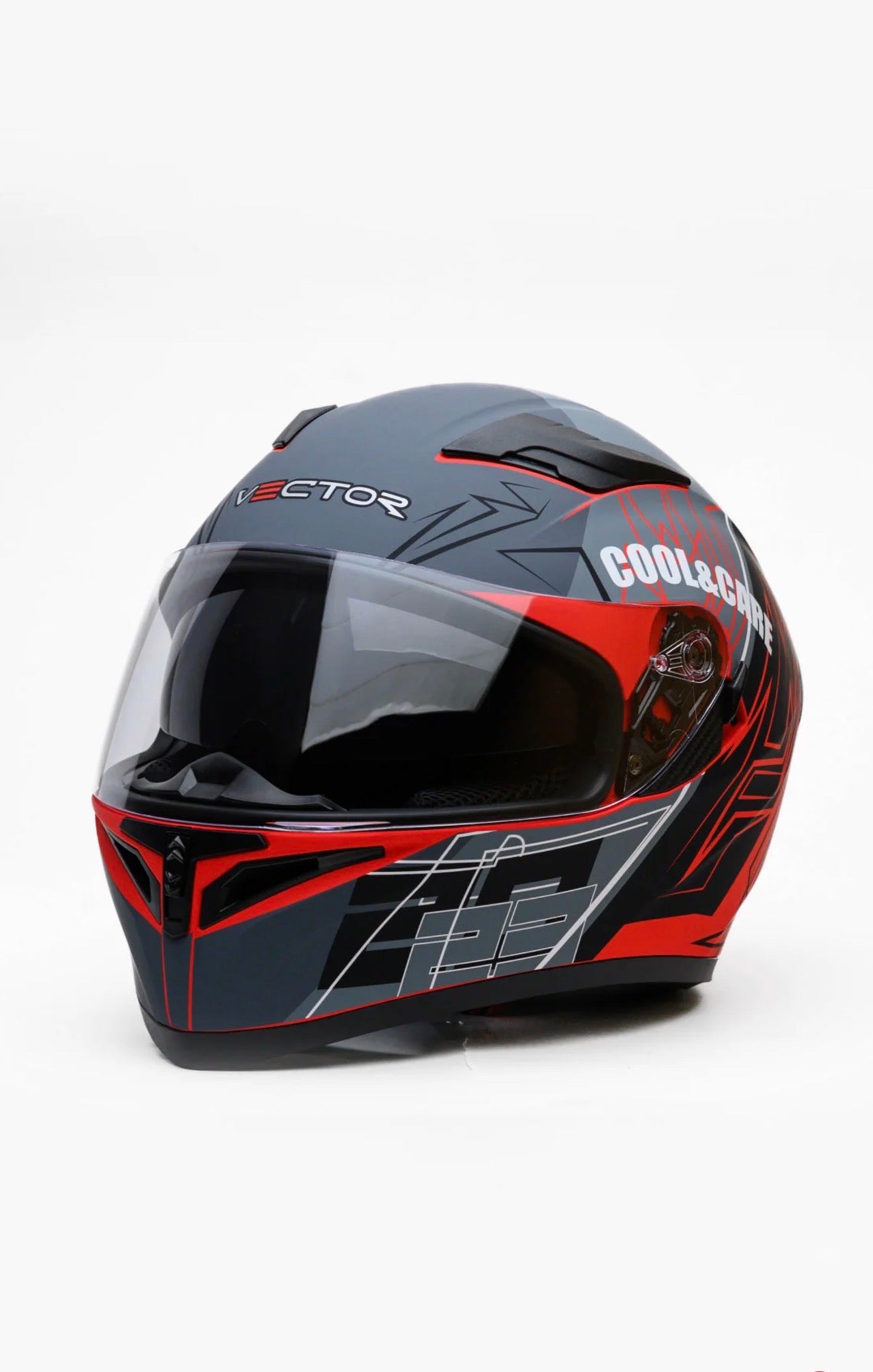 Vector 253 DOT certified Double Glass Full face helmet washable padding & Non reflection visor .