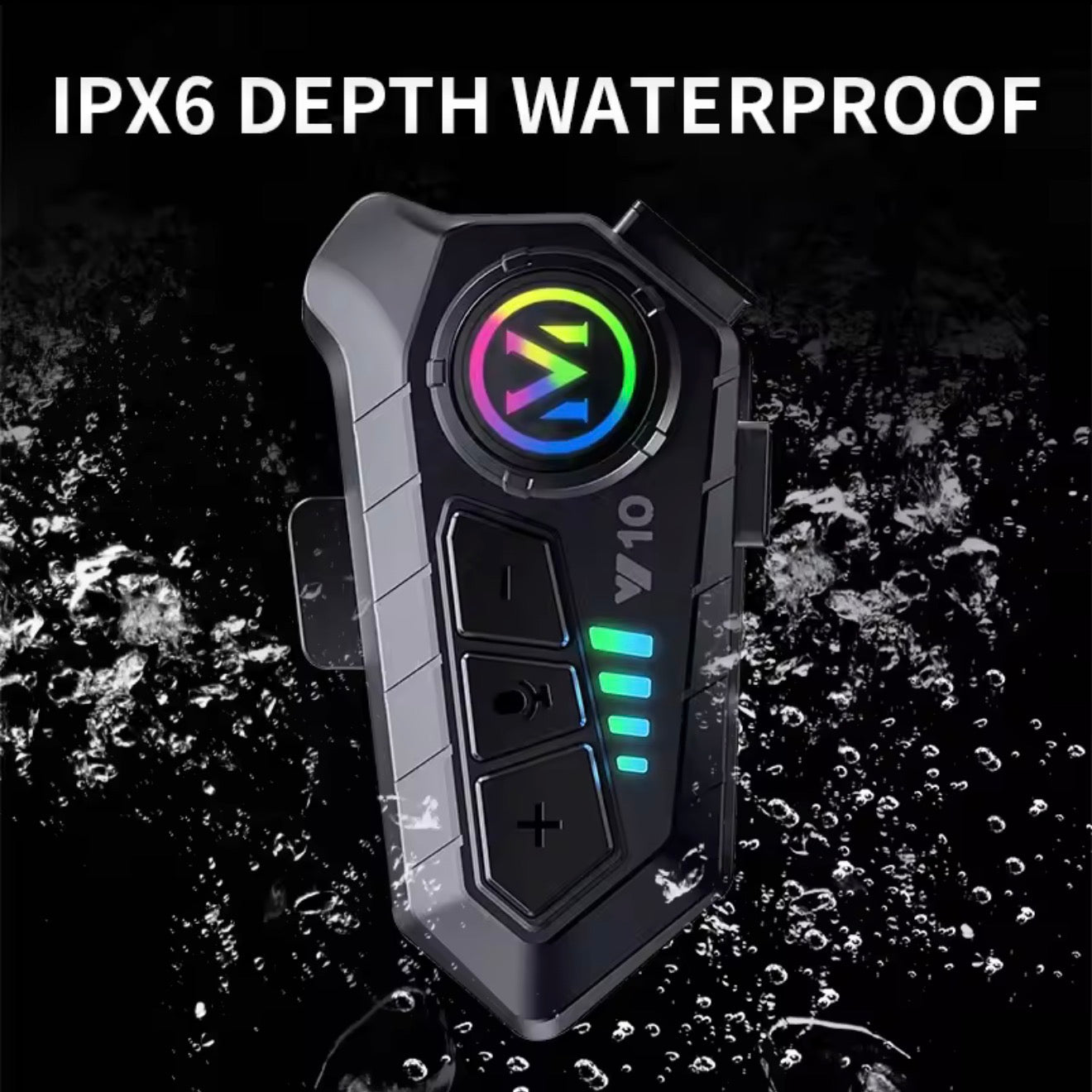 Y10 Motorcycle Helmet Bluetooth Headset 2000Mah Super Long Standby Wireless Hands-free Waterproof Motorbike Earphone