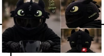 Helmet Cover Black Dragon  Helmet Cover Halloween Helmet Decoration Fun Rides (Helmet Not Included)