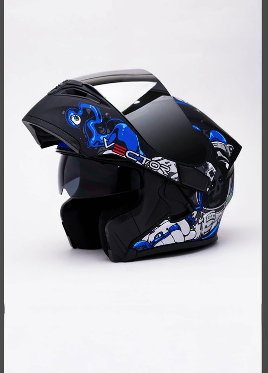 Vector 254 DOT certified Flip up helmet washable paddings