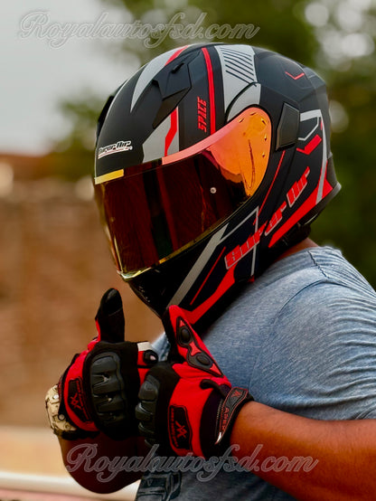 Superair 918 Pro DOT Certified Flip-Up Motorcycle Helmet – Dual Visor | Polarized Visor | Sports Helmet