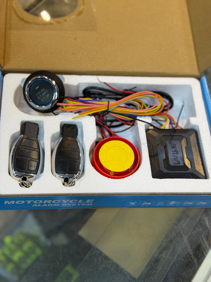 HJG Push Start Bluetooth App Remote Security Lock Anti Theft Alarm System For Bike Motorcycle Suzuki, Yamaha, Honda