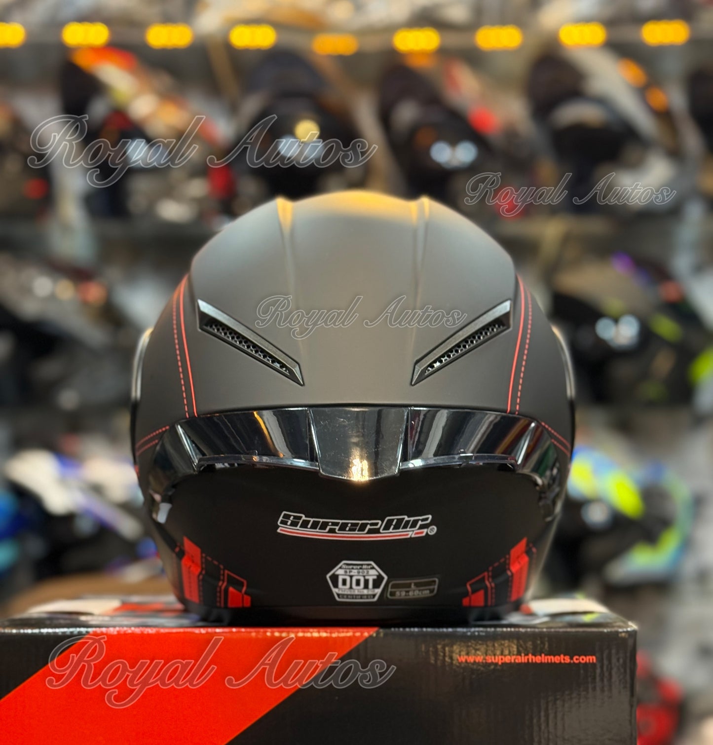 SuperAir 902 Helmet smart shape with Spoiler DOT certified Helmet SP902