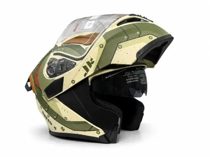 Jiekai JK902 – DOT Certified – Flip Up – Dual Visor – Built In Spoiler – Ventilation