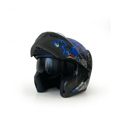 Vector 254 Prime orange with Polarise Visor  DOT certified Helmet Modular helmet