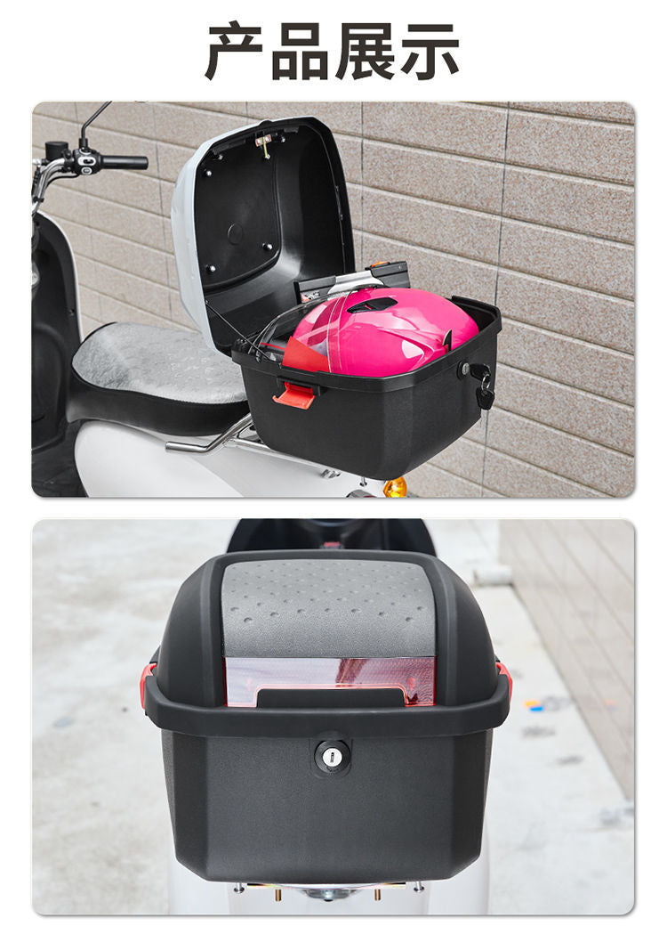 Tail Box TB14 – Small 22 Liter Top Rear Luggage Trunk – Reflector – ABS Plastic – Motorcycle