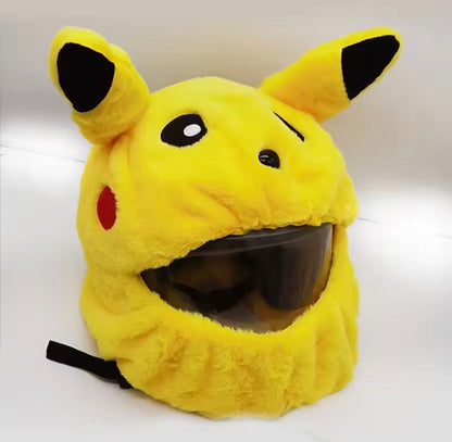 New Pikachu Stitch Helmet Cover Suitable For Motorbike Full Face Helmet Modular Helmet Plush Protective Cover Halloween Decora
(Helmet Not Included)