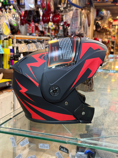 Adora Flip up helmet Duel visor washable Padds nonreflection visor