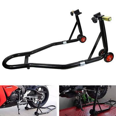 Motorcycle Black Paddock Stand / Rear Wheel Lift Stand For Heavy Bikes