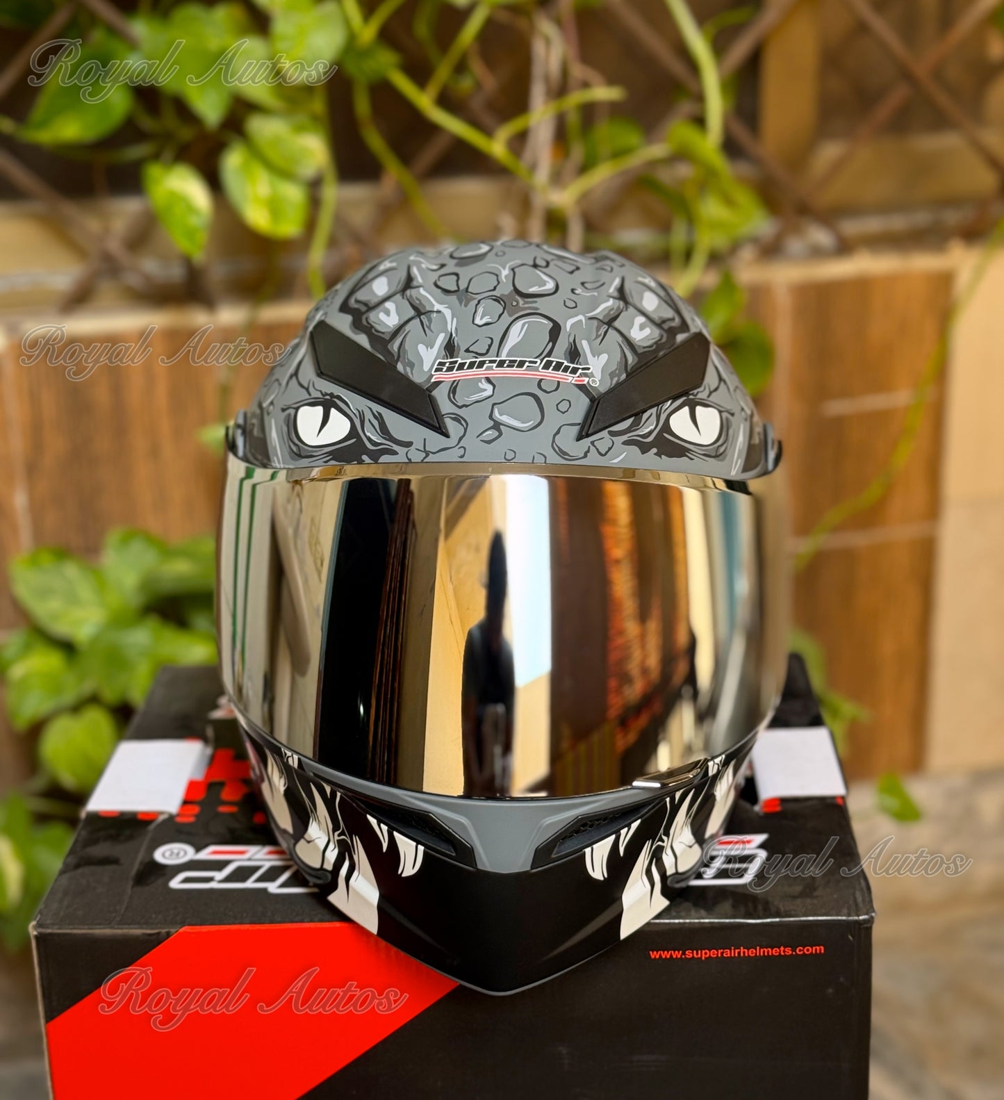 SuperAir 902 Titus Matt Black in multi visor Helmet smart shape with Spoiler DOT certified Helmet SP902