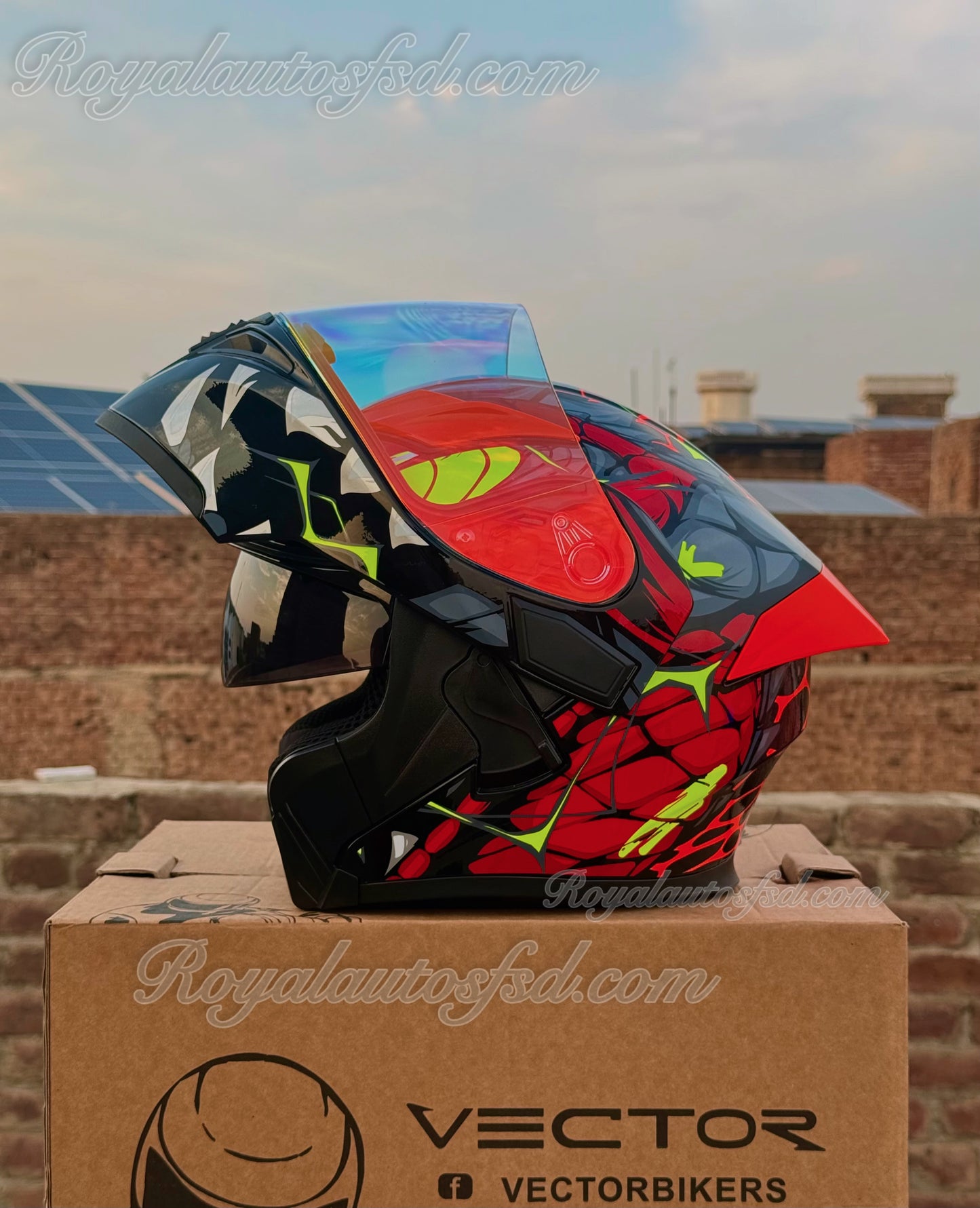 Vector 254 Prime with Polarise Visor  DOT certified Helmet Modular helmet