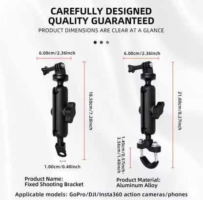 Motorcycle Bicycle Sports Camera Phone Holder Handlebar Mirror Mount Bracket For GoPro/DjI/Insta 360 Action Cameras/Phones