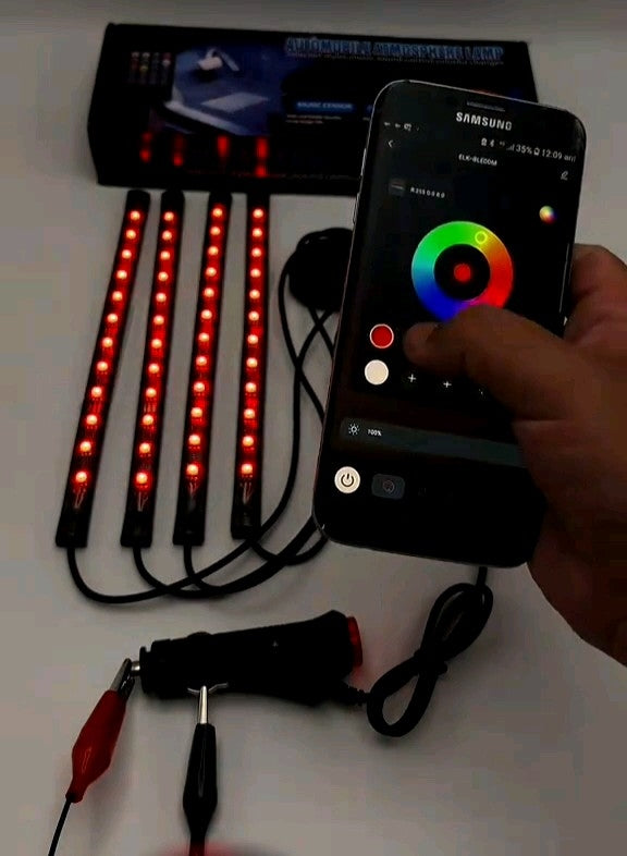 RGB BLUETOOTH FLASHER  NEON STRIP LIGHTS FOR BIKE & CAR