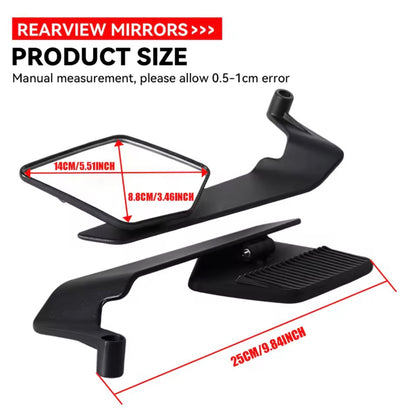 Wing mirrors metal body with  every bike fitting . Motorcycle Side View Mirror Wings Rearview Mirror Rotatable Aluminum Side Mirrors 8/10mm Motorcycle Universal Accessories