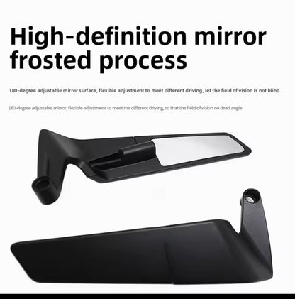 Wing mirrors metal body with  every bike fitting . Motorcycle Side View Mirror Wings Rearview Mirror Rotatable Aluminum Side Mirrors 8/10mm Motorcycle Universal Accessories