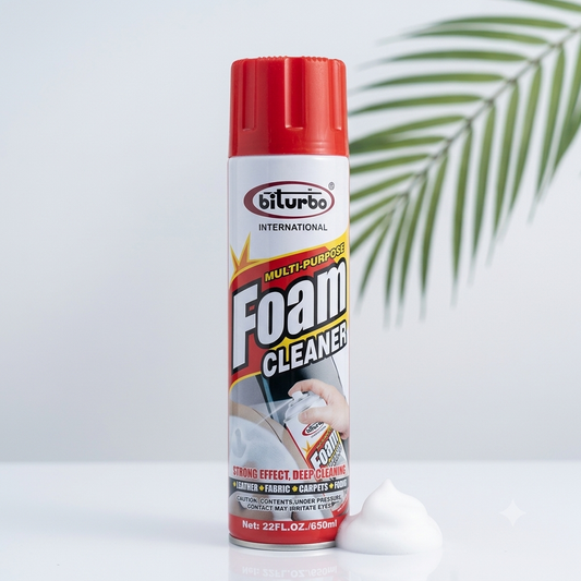 Biturbo Multi-Purpose Foam Cleaner (650ml) – Deep Cleaning Spray for Car & Bike Interiors & Tyres
