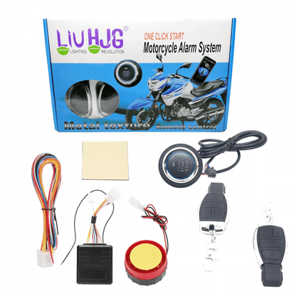 HJG Push Start Bluetooth App Remote Security Lock Anti Theft Alarm System For Bike Motorcycle Suzuki, Yamaha, Honda