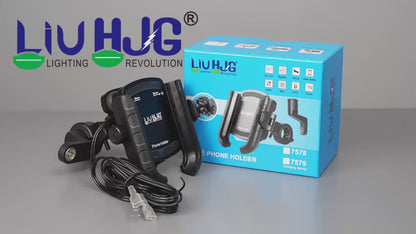 LIU HJG Mobile Holder Compact Pro 7578 Shockproof with Jaw Grip Damper Anti Vibration Proof Ball Joints for Motorcycle Universal Anti-Shake Anti-Theft Zero Vibration Shockproof