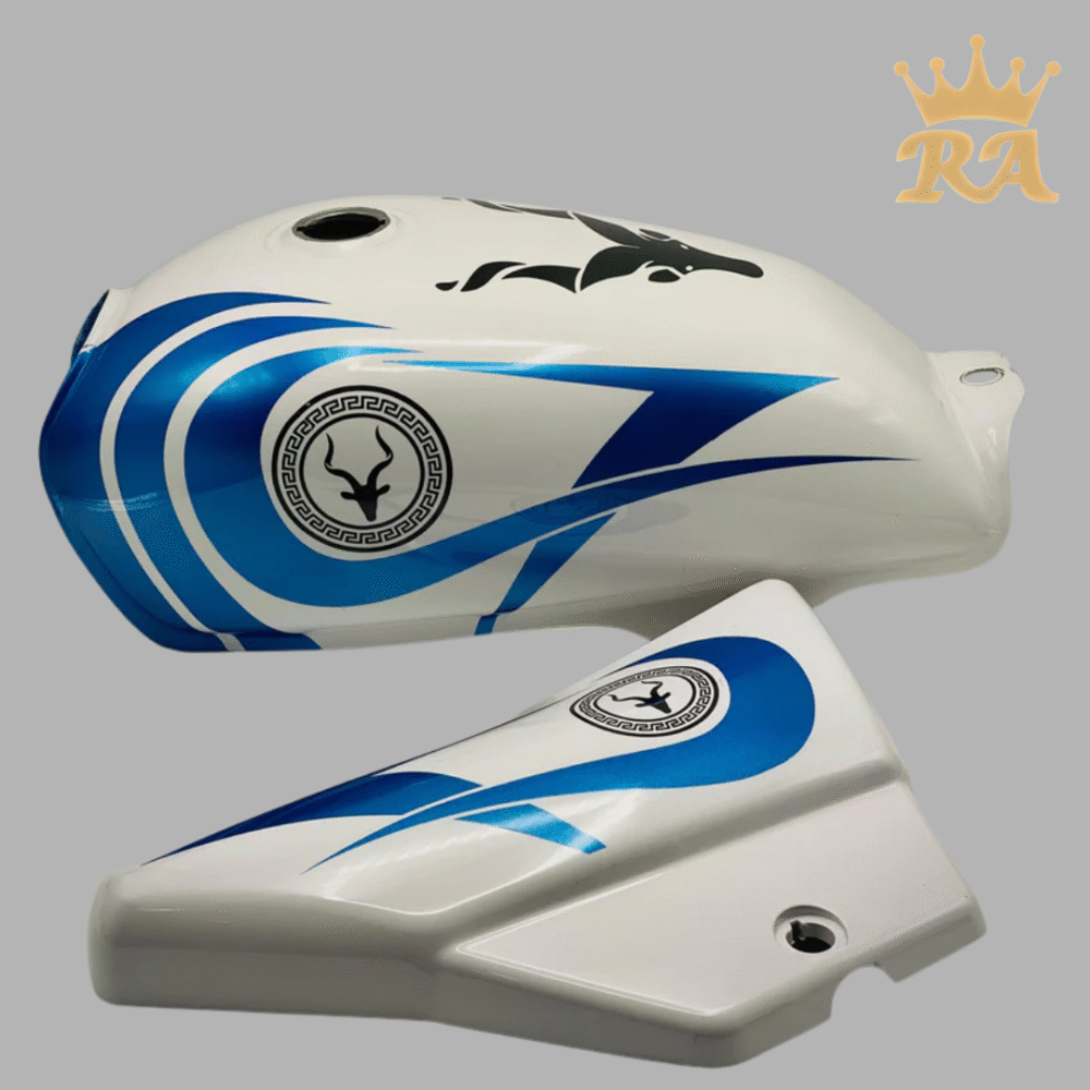Markhor Design Fuel Tank set white & blue for CD70