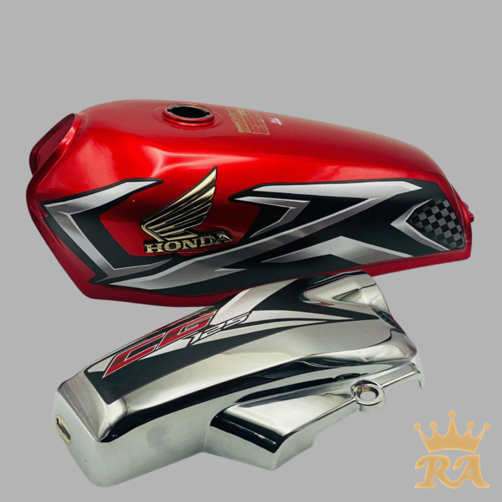 2025 RED BLK STI WRAPE WITH CHROME SIDECOVER FUEL TANK CG 125