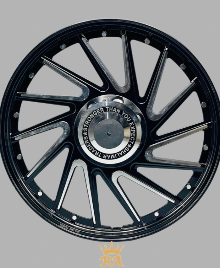 CG125 Premium Alloy Rim – Dual-Tone Black and Silver Finish