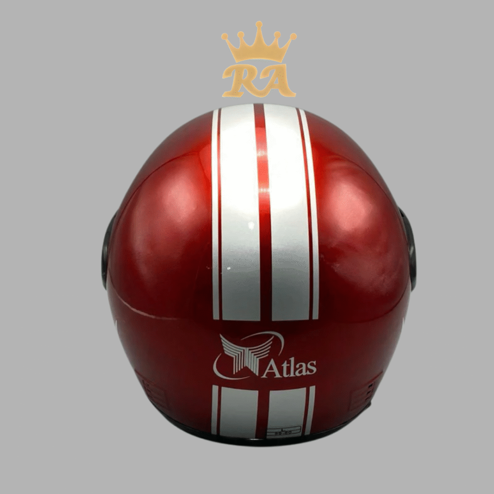GENUINE ALTAS HELMET RED COLOR WHITE DESIGN - Image 2